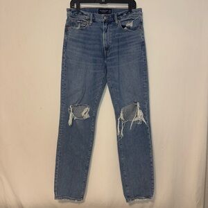 Abercrombie & Fitch Men's Vintage Stretch 90's Straight Light Wash Jeans Size 32